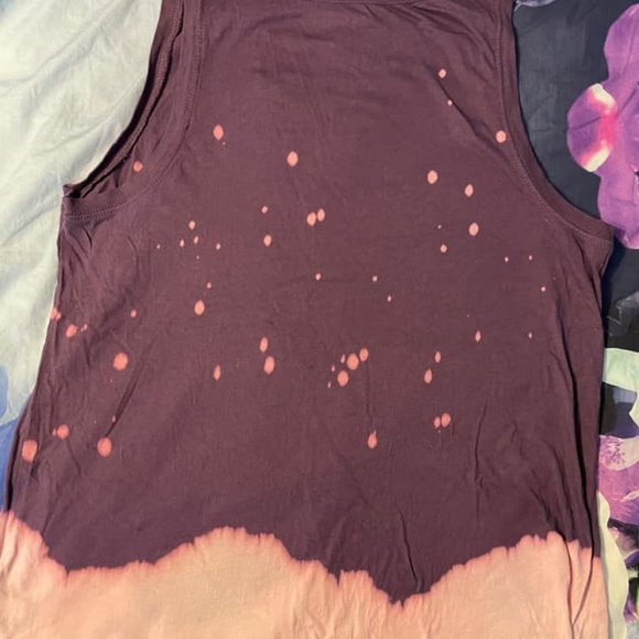 Torrid purple pink tie dye ombre slash tank top size 1 1X - Picture 5 of 5
